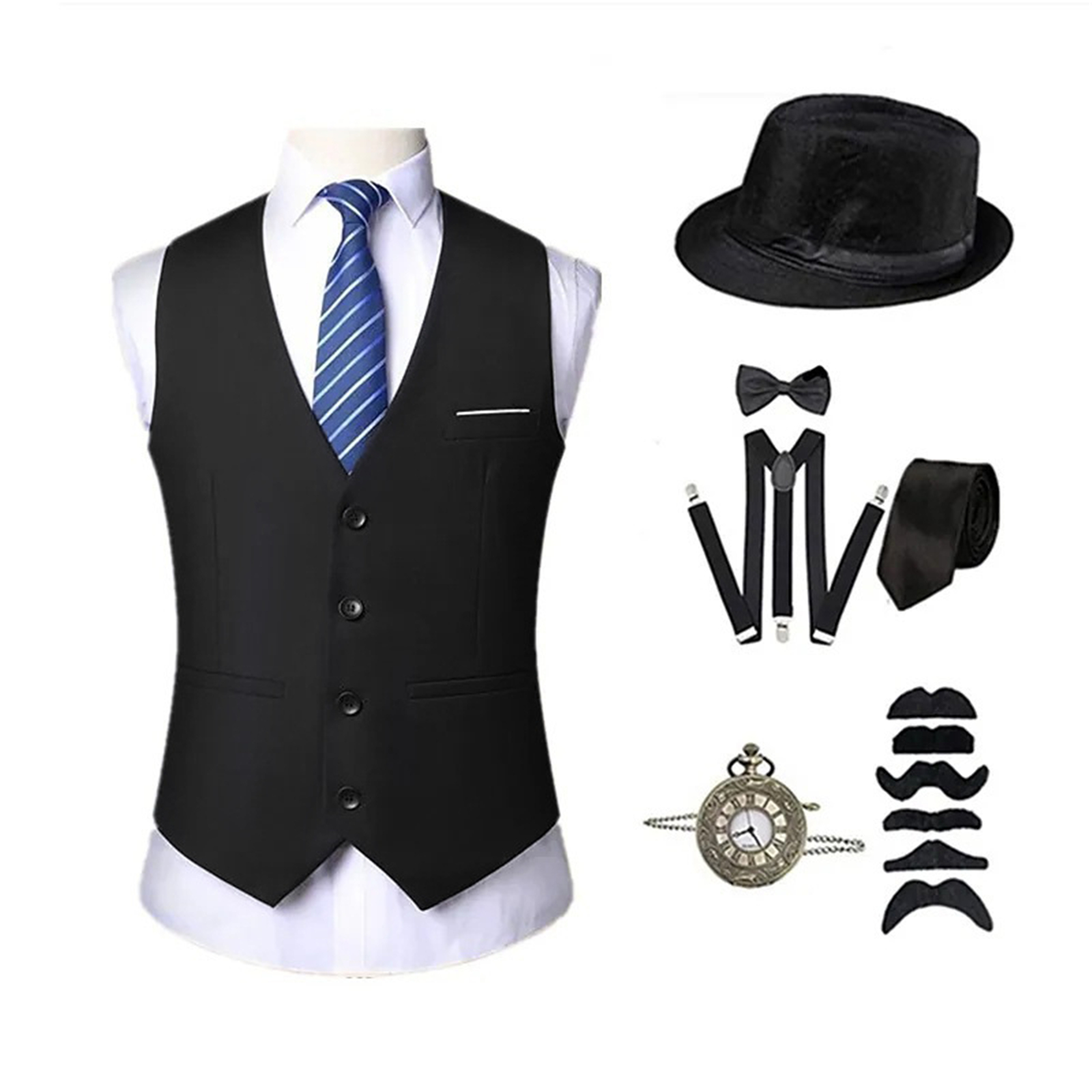 Men'S Accessories In The 1920S - AwwwCos Herren 1920er Retro-Kostüm mit Accessoires,